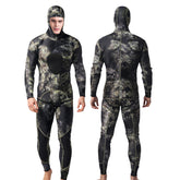 2-Pieces Hooded Wetsuit Suit 3mm Neoprene Diving Top +Diving Vest